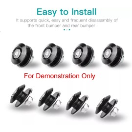 SDeelCase 8 Pcs Black Quick Release Fasteners Kit For Mercedes Front Rear Bumper Fender