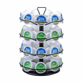 ZCDCP K cup Holder Carousel 4 Tier Coffee pod holder Metal Coffee Pods Storage Organizer Stand Compatible with 36 K Cup Pods
