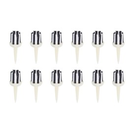YOKIVE 12 Pcs Golf Tees Brush Type, Low Resistance Plastic Golfing Tees | Golf Accessories, Great for Golf Driver Training (White, 2.2-Inch)