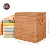 LALASUN Rattan Laundry Hamper With Lid and Liner Bag, Woven