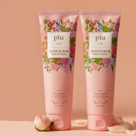 Flu [1+1] Body Scrub Pink Floral 200g, Body Scrub Pink Floral 200g x 2 / 플루 [1+1] 바디스크럽 핑크플로럴 200g, 바디스크럽 핑크플로럴 200g x2개
