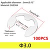 Qrity 100 PCS Stainless Steel Circlips, External Retaining Ring, Retaining