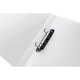 HERMA Ring Binder Translucent in White, A4, 25 mm Spine, Slim 2-Ring Binder Made of Plastic