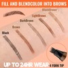 Eyebrow Pencil - Microblading Eyebrow Pen Waterproof 4 Fork Tip