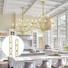 6 Feet Industrial Gold Light Fixture Chain, Adjustable Metal Pendant