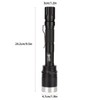 Camping Flashlight 5000LM Lengthened IPX5 Waterproof Anodized Black T6 Lamp