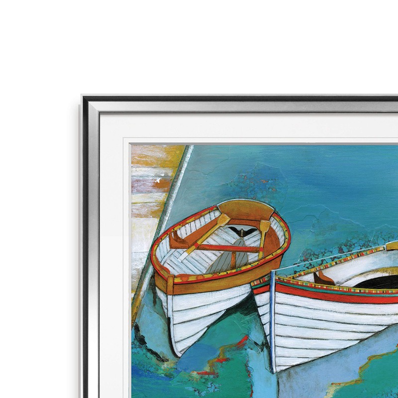 Rowboat Reflection -Framed Giclee Print
