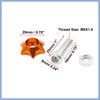 PARSLUCK 8 Pcs Car Motorcycle Orange Star Shaped Decorative License