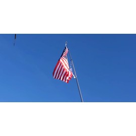 EEZ RV Flagpole Downlight is Fully Covered by 128 LED Super Bright Solar Powered flagpole Lights Suitable for Most flagpoles 2 Modes, Auto On/Off Night Lighting, Lasts for 8-10 Hours