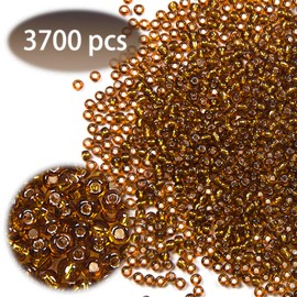 8/0 Coffee Craft Glass Seed Beads Bulk, 3mm Pony Beads Hair Beads Waist Beads for Jewelry Making, 4000 Pcs Colorful Bracelet Beads Small Beads for Ladies, Neckalce Waist Earring DIY Craft