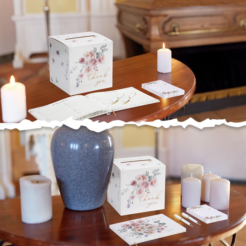 54 Pcs Funeral Guest Book for Memorial Service Celebration of