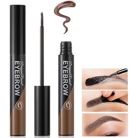 Tinte Para Cejas, Tatuaje, Gel Para Cejas, Color Semipermanente, Gel Para Tatuaje De Cejas, Dura Hasta 3 Días, Impermeable, Tinte, Maquillaje Natural Para Cejas, Regalo Para Mujeres (02 Marrón claro)