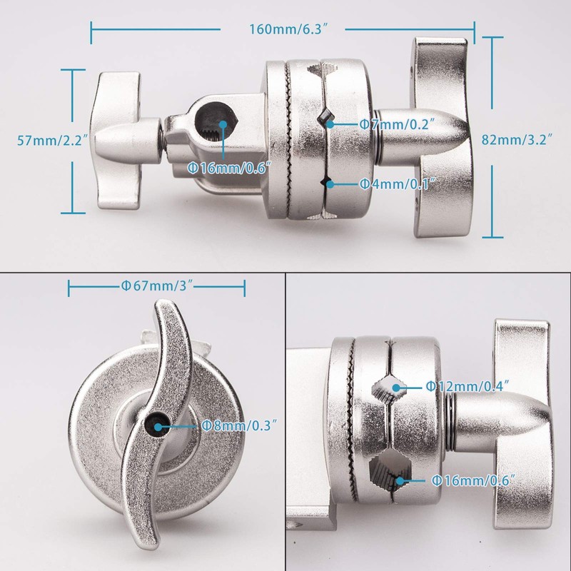 Multi Functional Heavy Duty Grip Head Swivel Head Holder Grip
