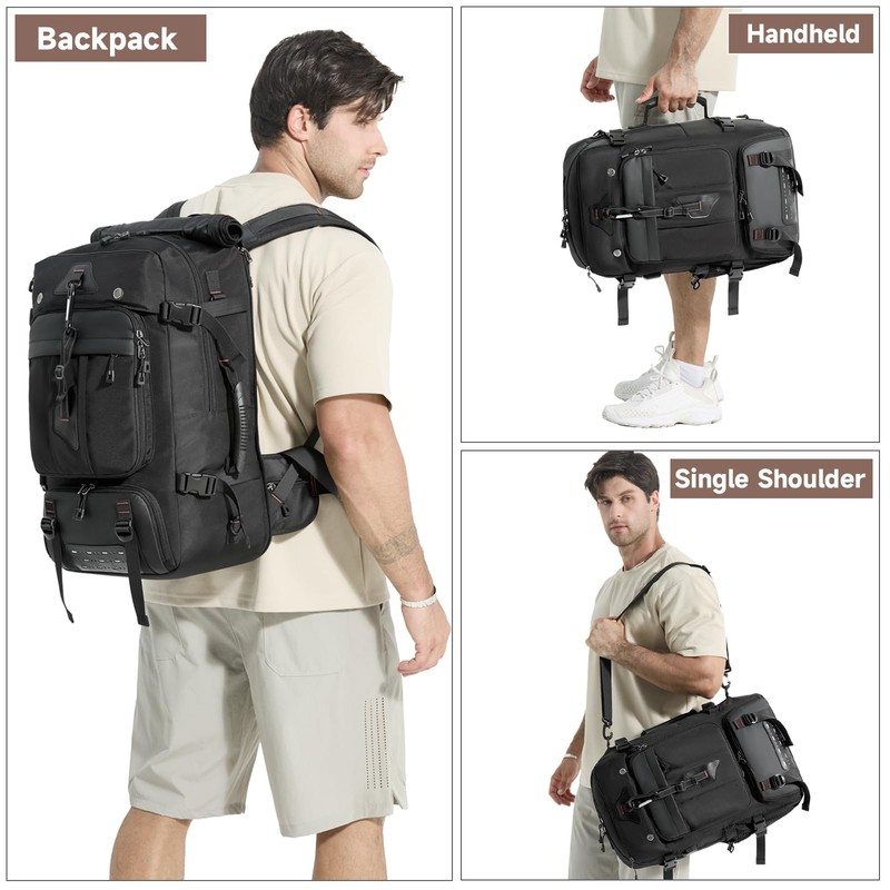 SWICKY Travel Backpack for Men, 50L Carry On Flight Approved