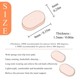 Soft Foam Nose Pads Self Adhesive Non-Slip Eyeglass Nose Pads, Thick Nosepads for Eyeglasses Sunglasses Glasses,8 Pairs,1.5MM Black and Nude