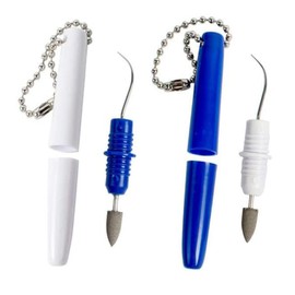 2PCS Portable Dental Picks Teeth Stain Remover Mini Travel Plaque and Tartar Remover with Chain Mini Stain Eraser Dental Tooth Cleaning Tools Interdental Pick Tooth Kit for Travel & Home Use