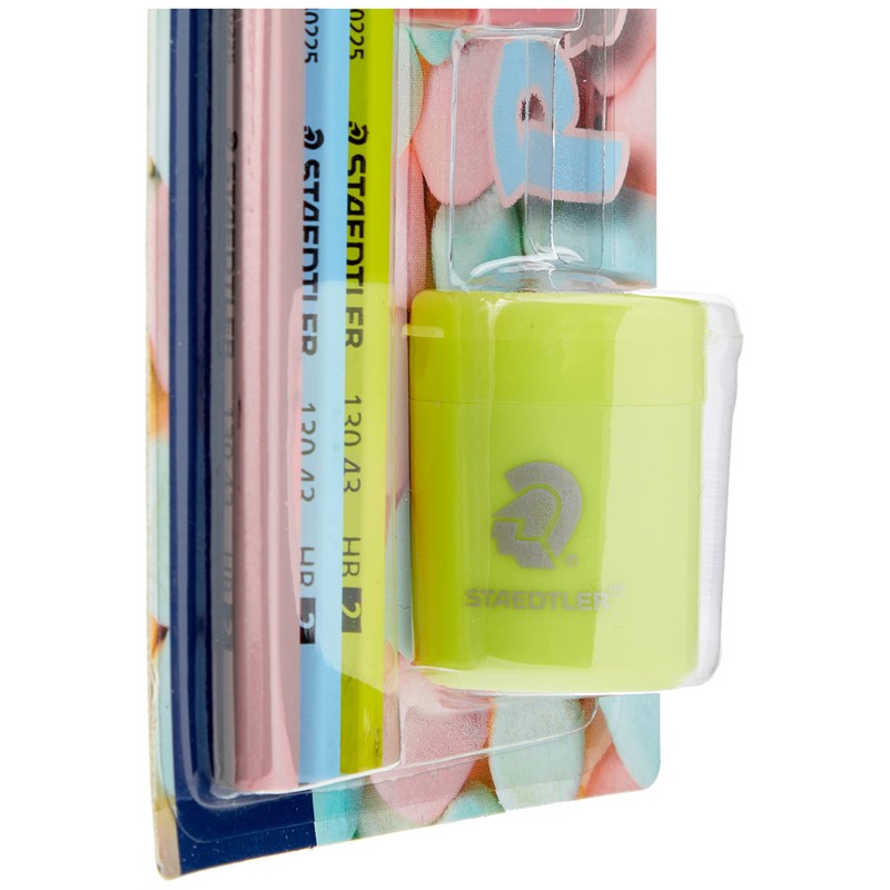 STAEDTLER 13043SBKP1 Pastel Stationery with Pencils, Sharpener and Eraser
