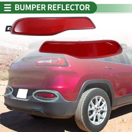 Motoforti Bumper Reflector Bumper Reflector Side Marker for Jeep Cherokee 2014-2018 Plastic No.68105144AC/68105145AC Red Durable