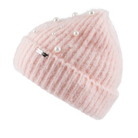 Jessica Simpson Women's Warm Cozy Knit Cuffed Beanie Hat, Pink Pearl, One Size