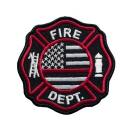 Generic Fire Dept. Embroidered Patch Iron-On Size 3.5''X3.5''