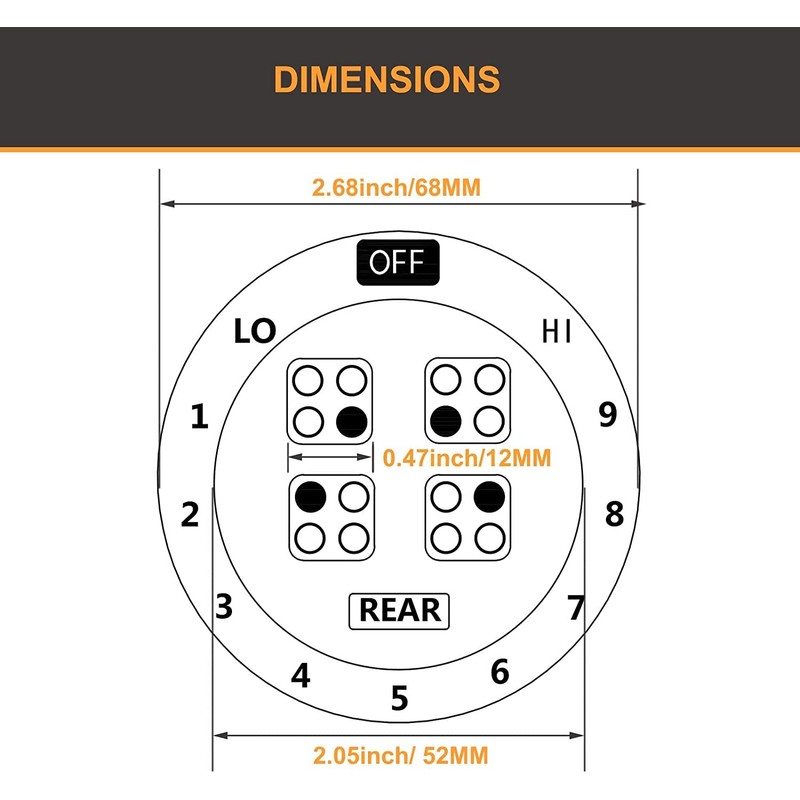 6 Stove dials Sticker for Burner cooktop hob Cooker top