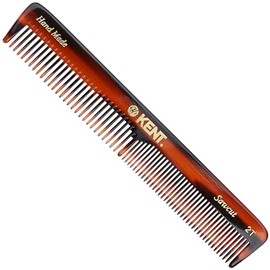 Kent Peine de dientes finos y anchos 2T para hombres, para barba pequeña y bigote, peinado diario y peine de aseo para hombre, todo tipo de cabello, c