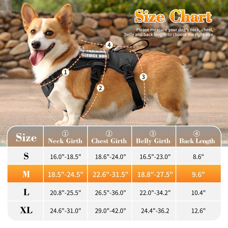 VOOPET Escape Proof Dog Harness, Soft Padded Full Body Pet