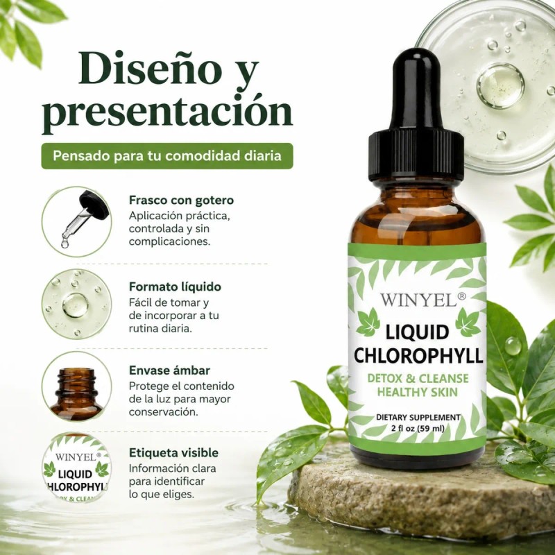 Suplemento De Clorofila Líquida Con Gotero Diario En Gotas