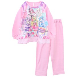 Kaitak Family Kimi and Idol Pretty Cure Kids Luminous Pajamas, Long Sleeve, Ruffles, Spring, Autumn, Pink, 120