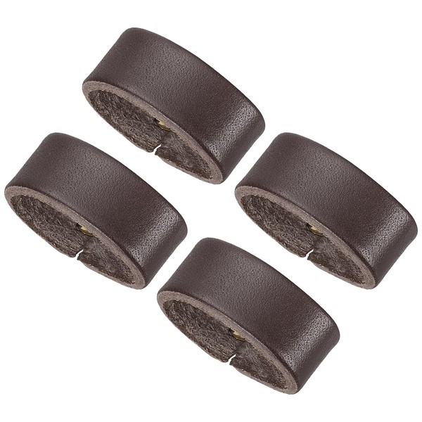 PATIKIL Leather Loop Keeper, 4 Pack Leather Loops Belt Keeper