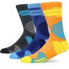 MAKABO Men's Cushioned Athletic Socks 3-Pack, Cushioned Crew Socks with