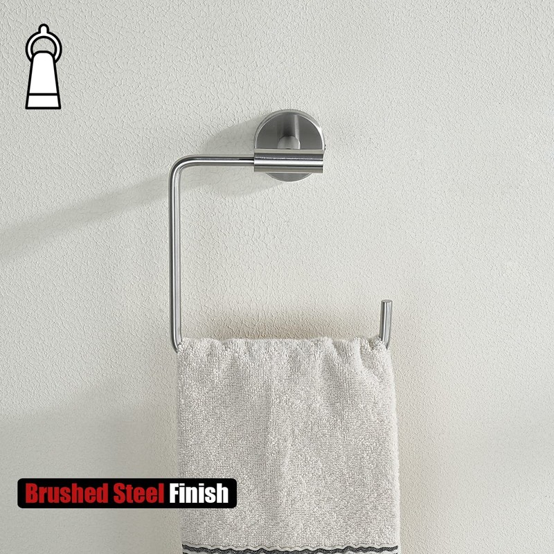 JQK Towel Ring, Stainless Steel Square Ring Towel Holder for