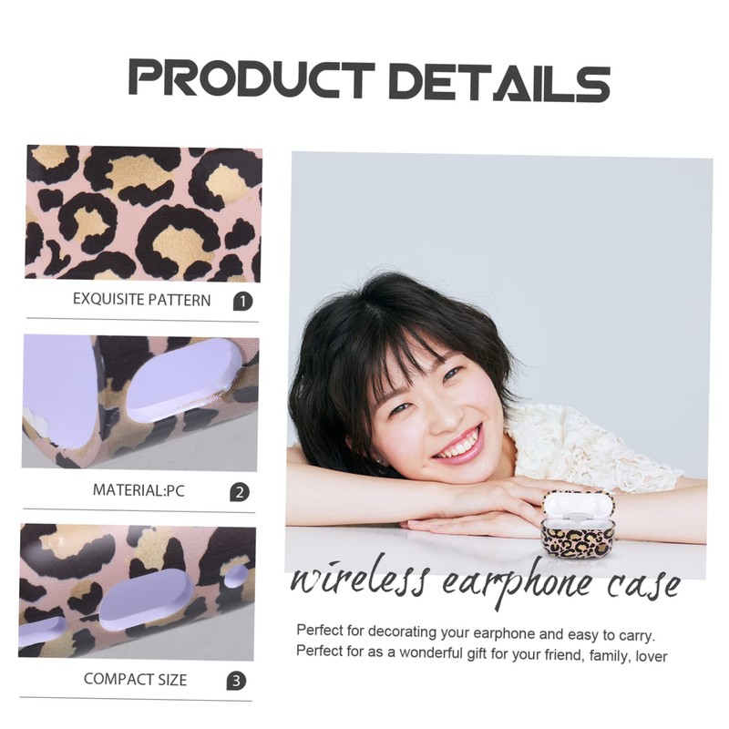 Gatuida Leopard Pattern Protective Earbuds Case Cover for Scratch and