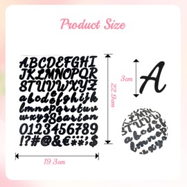 10 Sheets Customized Name and Number Stickers - Waterproof Letters for Children, Decoration Arts, DIY Water Bottles/Hat - Black