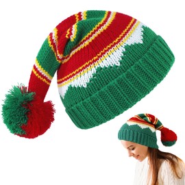 Christmas Hats Adults - Warm Santa Hat for Winter, Cozy Christmas Beanie for Men and Women, Christmas Hats for Adults