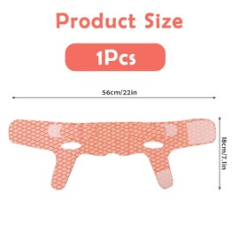 1Pcs Chin Strap for Sleeping, Jawline Shaper, Comfortable and Breathable Face Lifting Chin Strap for Sleeping, Suitable for Women and Men, Orange-Pink