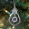Inspired Silver - Circle Navy Anchor Snowman Ornament, Christmas Tree