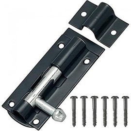 Merriway BH04258 75mm (3 inch) Black Japanned Heavy Duty Tower Bolt