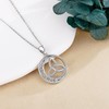 ONEFINITY Celtic Knot Necklace 925 Sterling Silver Celtic Pendant Trinity
