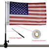 Boat American Flag Pole Kit,12''x18'' Pontoon Boat Flags,US Flag Holder