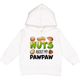 inktastic Nuts About My Pawpaw Peanut, Almond, Pistachio Toddler Hoodie 2T White 39f4f