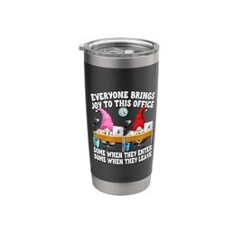 Sarcastic Coffee Gnomes Funny Saying For Work In The Office Stainless Steel Insulated Tumbler