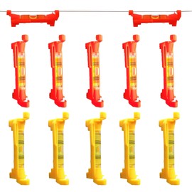 10 Pcs Mini Rope Bubble String Level Hanging Bubble Line Spirit Level,for Building Trades,Engineering,Surveying and Other Equipment Measure(Two Easily Distinguishable Colours)