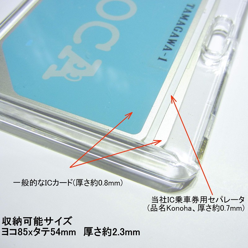 Tamagawa Seisakusho ID Card Holder Slide to Open Double-Sided Clear