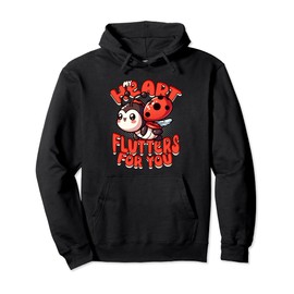 Lady Bug Entomology Entomologist My Heart Flutters for You Pullover Hoodie
