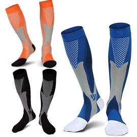 3 Pairs Compression Thrombosis Support Stockings Women and Men Compression Socks for Sports Flight Running Travel Improvement of Blood Circulation