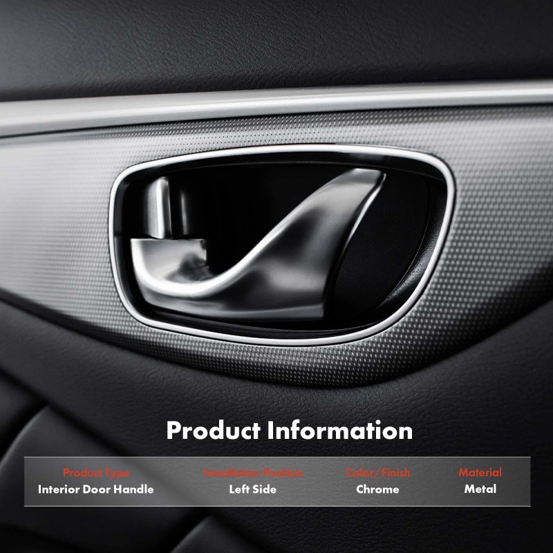 Driver Side Chrome Interior Door Handle for Peterbilt 330 1995-2005