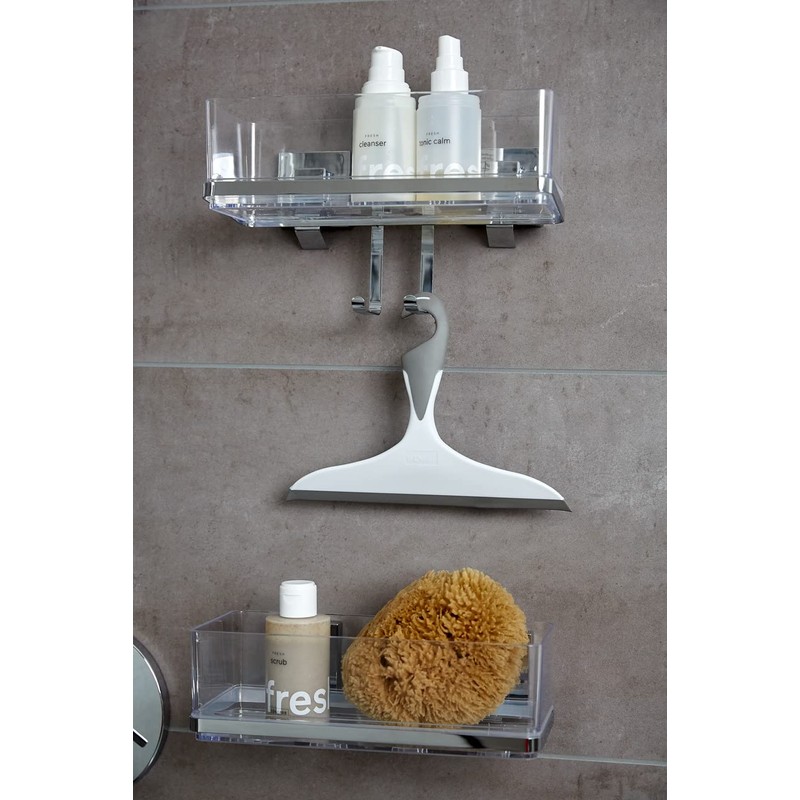 WENKO Loano Bathroom Squeegee Black Shower Squeegee, WK21832