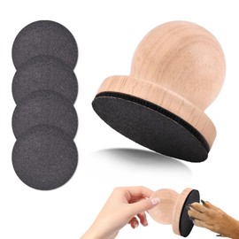 JHSYPET Dog Nail File Dog Scratch Board for Nails Wooden Handicraft Cat Dog Nail Scratch Pad with 4 Pcs Replaceable Sandpaper Dog Trainning Accessories Stress Free Nail Filing for Dogs(Wood)