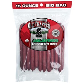 Old Trapper Jalapeño Deli Style Beef Sticks | 15 Oz Bag
